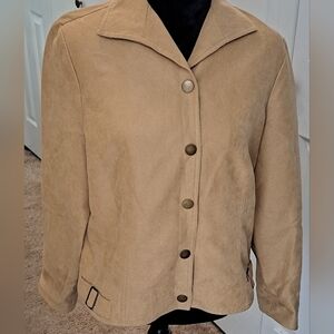 Requirements Women's Tan Snap Up Jacket    Size M